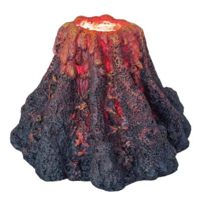 VOLCßN DOPHIN CON LUZ LED LAVA ROJA